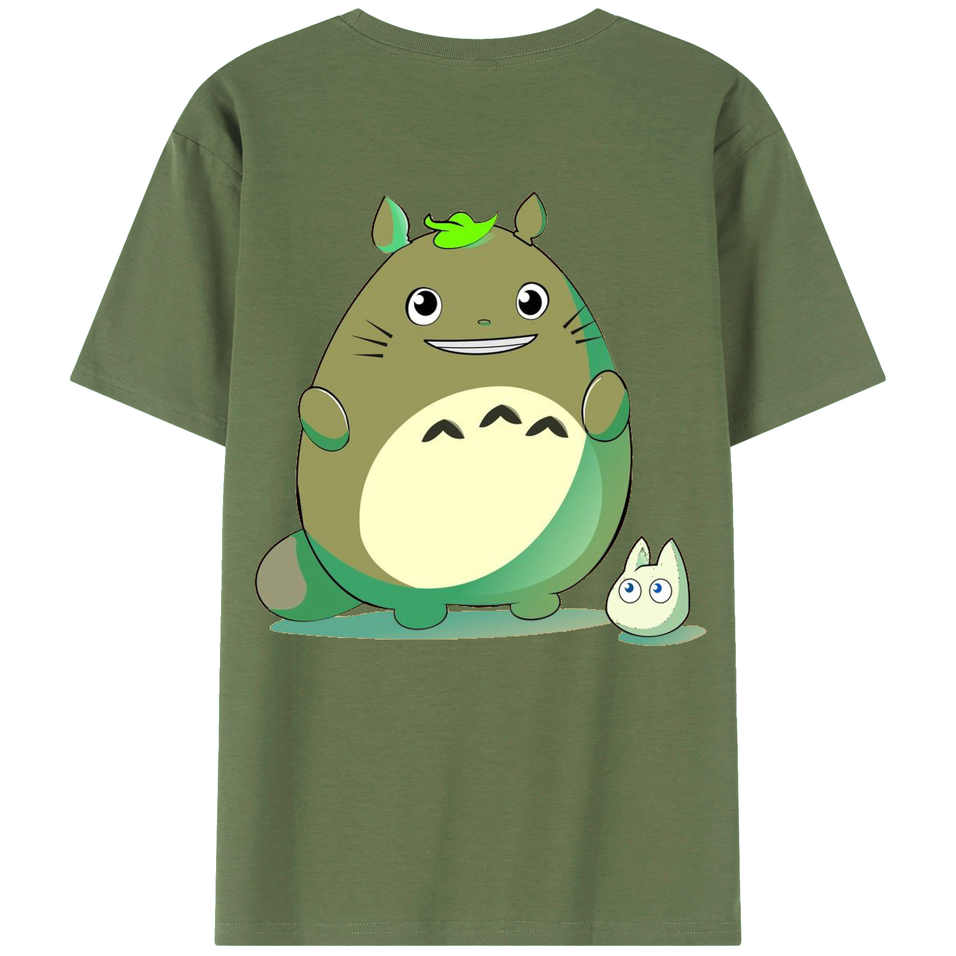 （画像用） となりのトトロ 草壁メイ 草壁サツキ My Neighbor Totoro Satsuki Kusakabe Mei Kusakabe 綿100％ メンズ半袖Tシャツ（バックプリント） 通気性